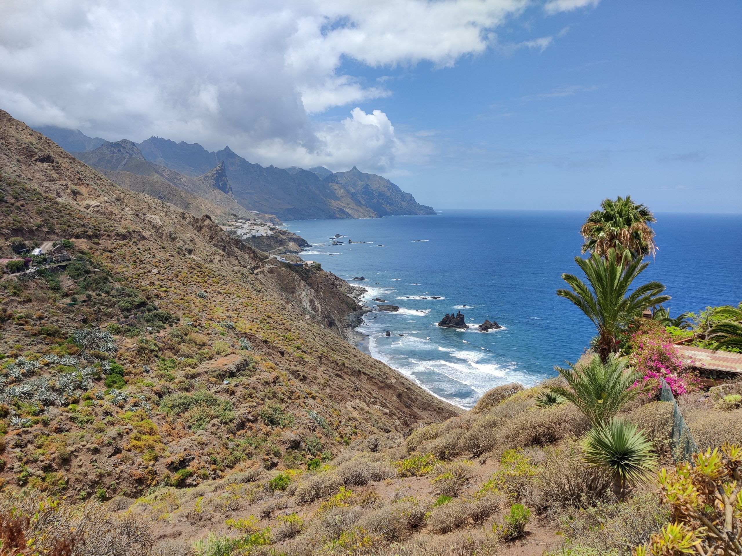 View of the Tenerife coast in Anaga