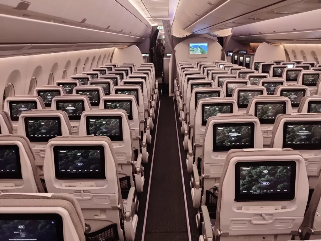 Long-distance flight to Thailand. See our travel tips for visiting Thailand with baby.