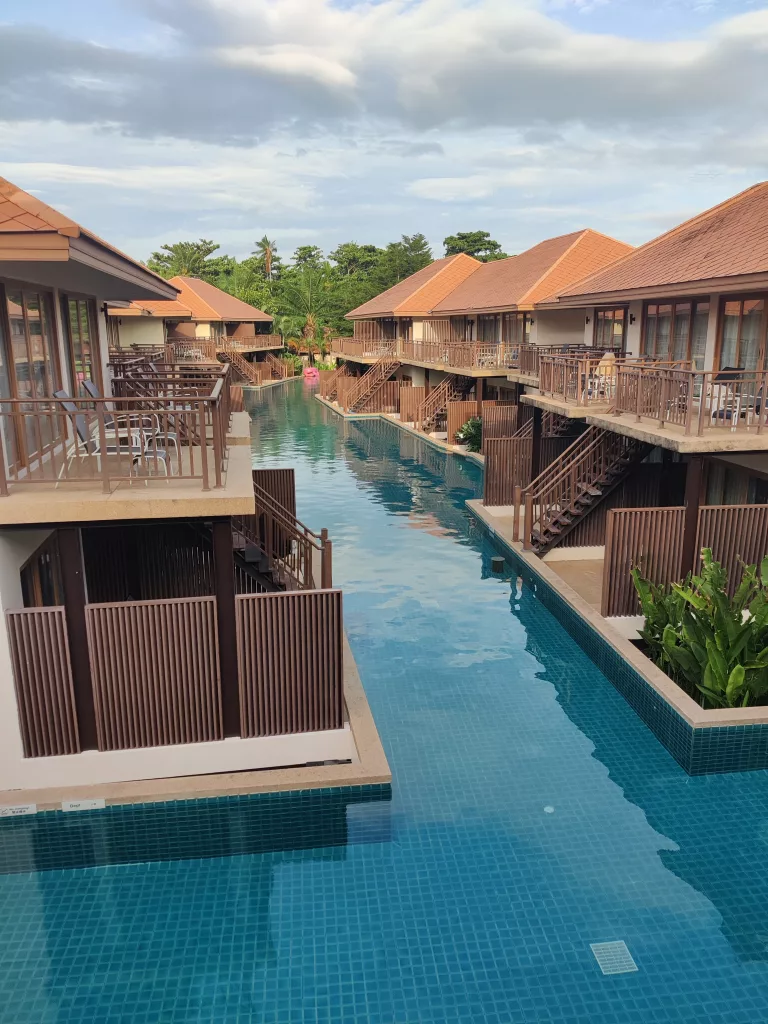 Large pool at Blue Bay Resort in Koh Yao Yai. Part of our Thailand Travel Itinerary recommendations.
